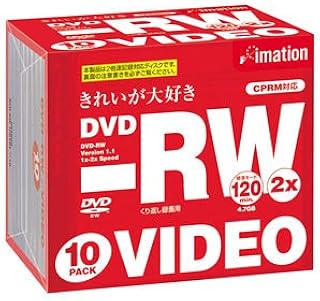 Imation DVD-RW120VBEX10 DVD-RW 120 Minute Recording x 10 Sheets